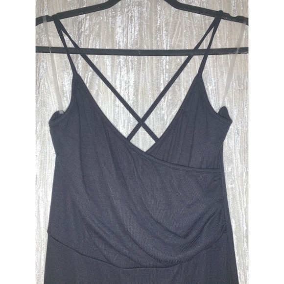 Black Maxi Slit bottom Dress - Picture 2 of 5